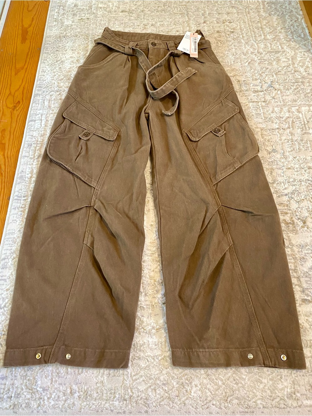 Women’s Brown Baggy Cargo Utility Pants Size M